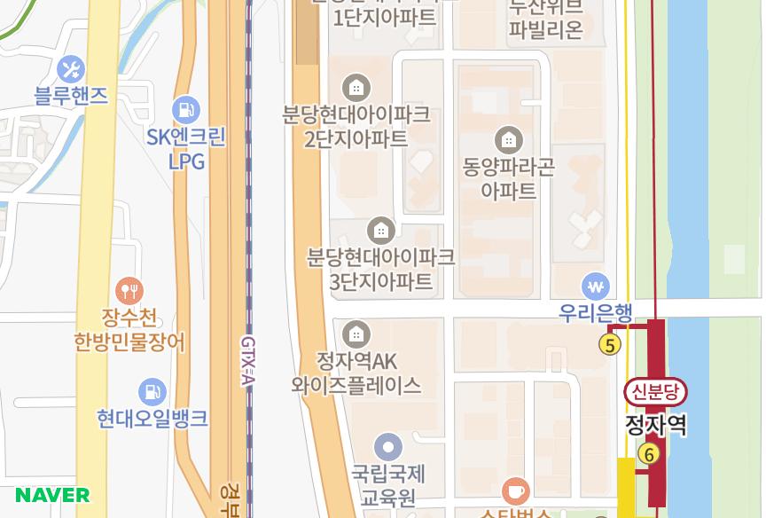 경기도 성남시 분당구 정자동 현대I-PARK3차 위치·실거래 시세 지도