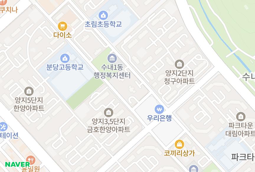 경기도 성남시 분당구 수내동 양지마을한양아파트(603동) 위치·실거래 시세 지도