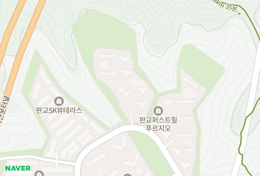 경기도 성남시 분당구 대장동 판교퍼스트힐푸르지오A2차 위치·실거래 시세 지도