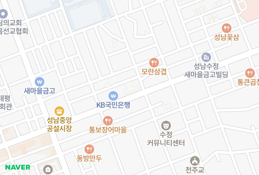 경기도 성남시 수정구 태평동 낙원스카이뷰1 위치·실거래 시세 지도