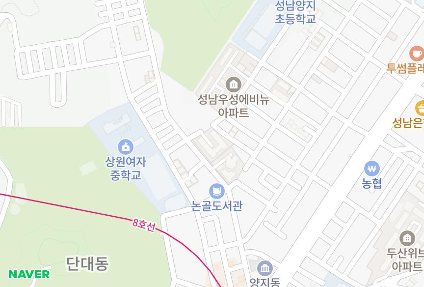 경기도 성남시 수정구 양지동 통보 위치·실거래 시세 지도