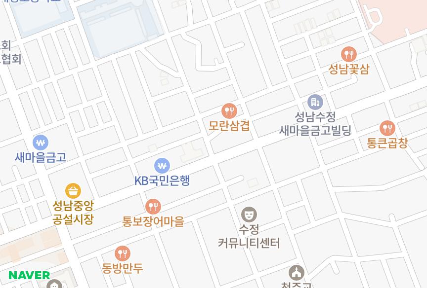 경기도 성남시 수정구 태평동 삼오아트빌 위치·실거래 시세 지도