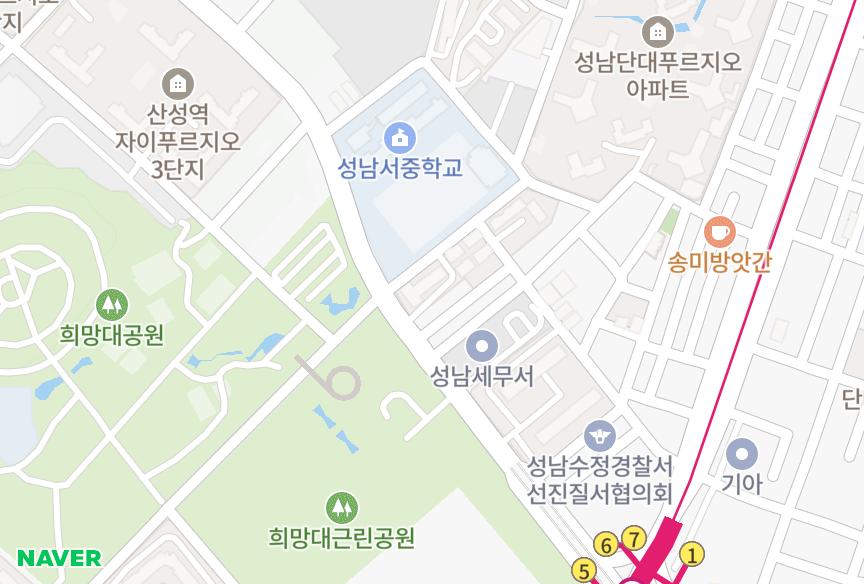 경기도 성남시 수정구 단대동 훼밀리웰빙 위치·실거래 시세 지도