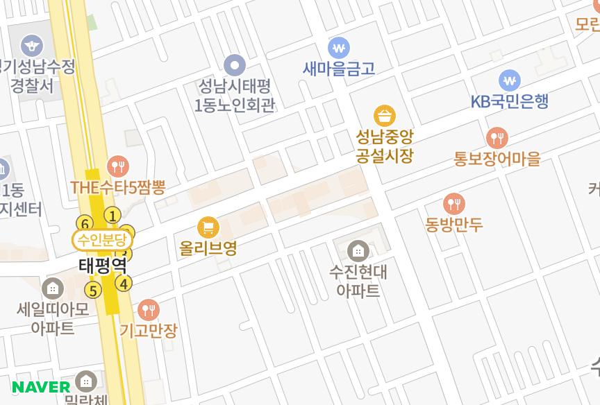 경기도 성남시 수정구 수진동 낙원스카이뷰 위치·실거래 시세 지도
