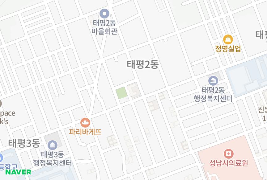 경기도 성남시 수정구 태평동 통보2차 위치·실거래 시세 지도