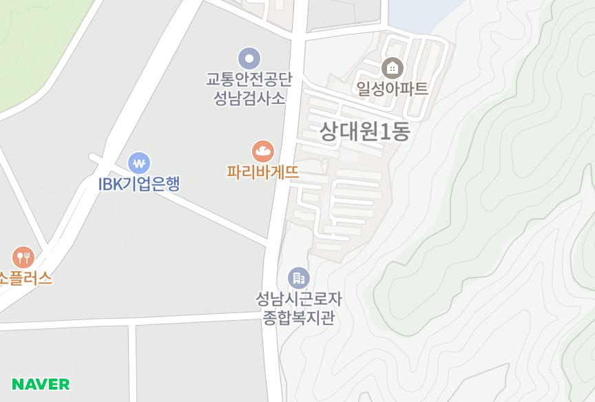 경기도 성남시 중원구 상대원동 성지 위치·실거래 시세 지도