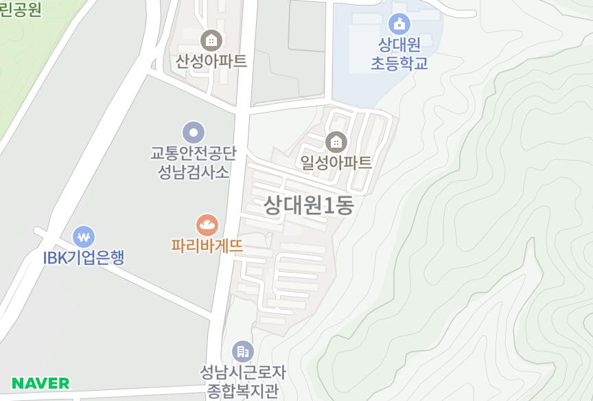 경기도 성남시 중원구 상대원동 궁전 위치·실거래 시세 지도