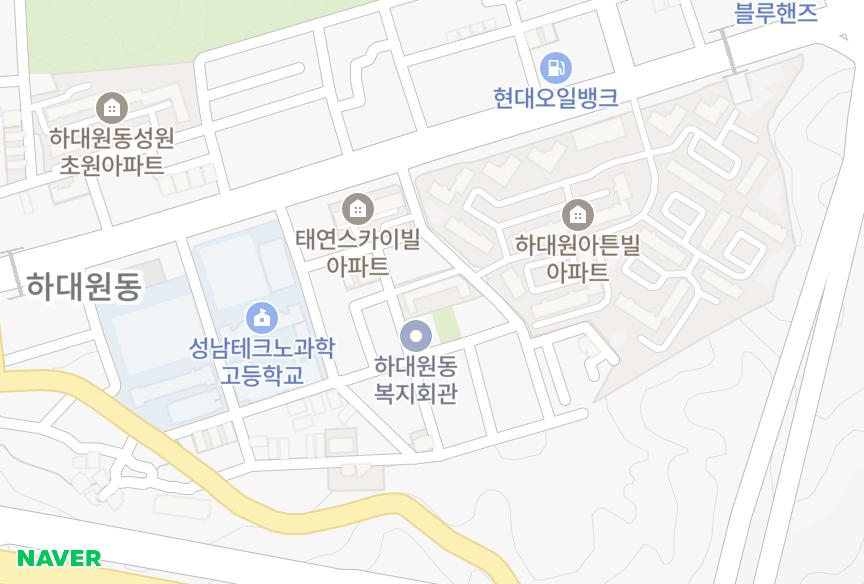 경기도 성남시 중원구 하대원동 대원 위치·실거래 시세 지도