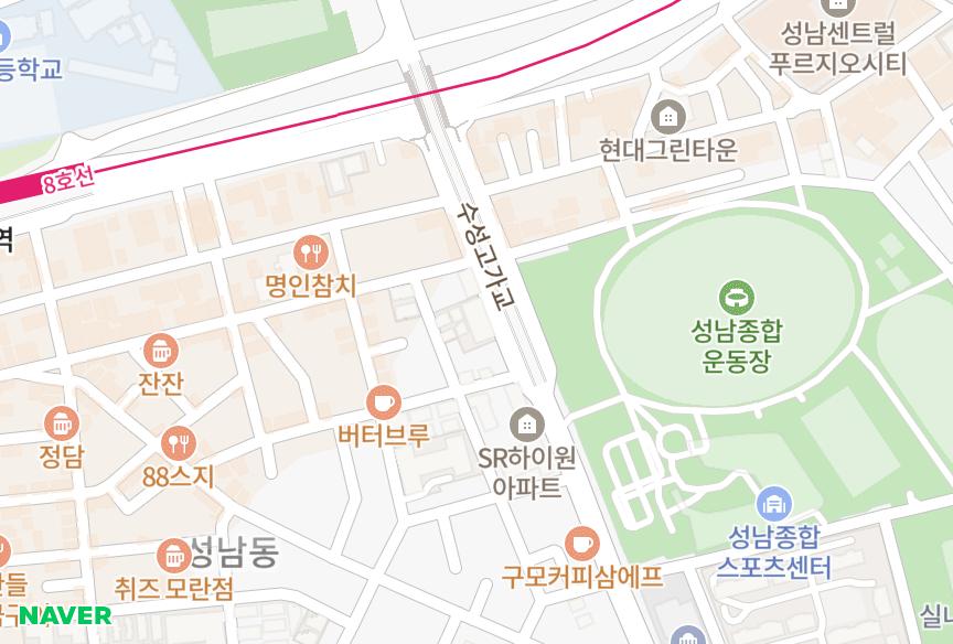 경기도 성남시 중원구 성남동 렉스 위치·실거래 시세 지도