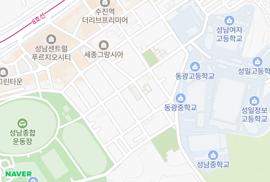 경기도 성남시 중원구 성남동 중앙 위치·실거래 시세 지도