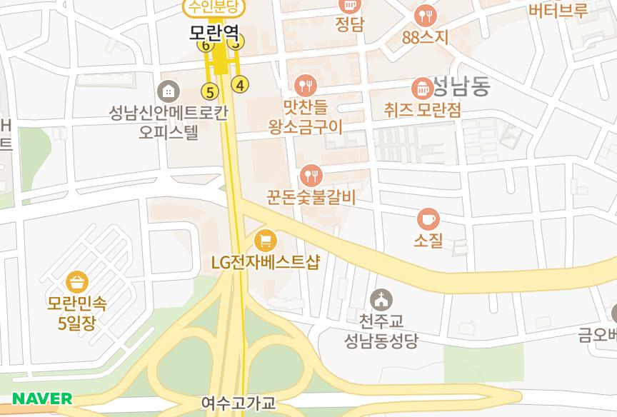 경기도 성남시 중원구 성남동 월드팰리스 위치·실거래 시세 지도