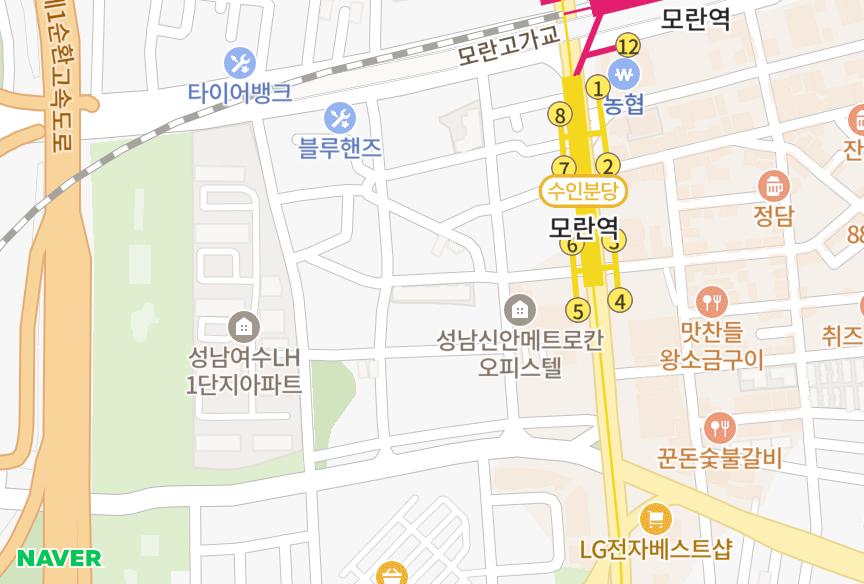 경기도 성남시 중원구 성남동 로그인한진 위치·실거래 시세 지도