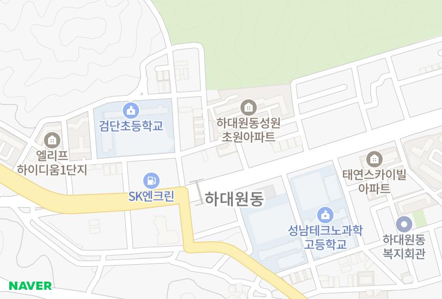경기도 성남시 중원구 하대원동 하대원가나2차 위치·실거래 시세 지도