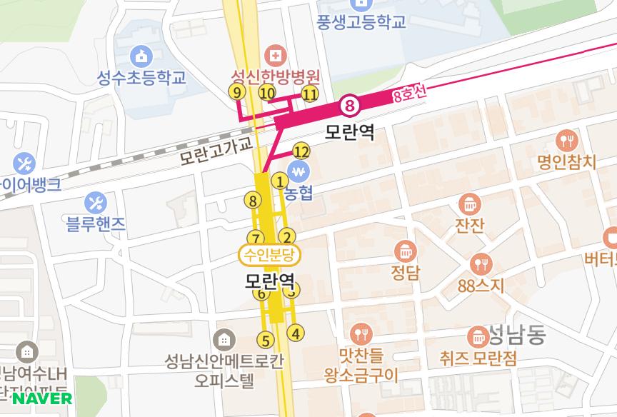 경기도 성남시 중원구 성남동 아트팰리스 위치·실거래 시세 지도