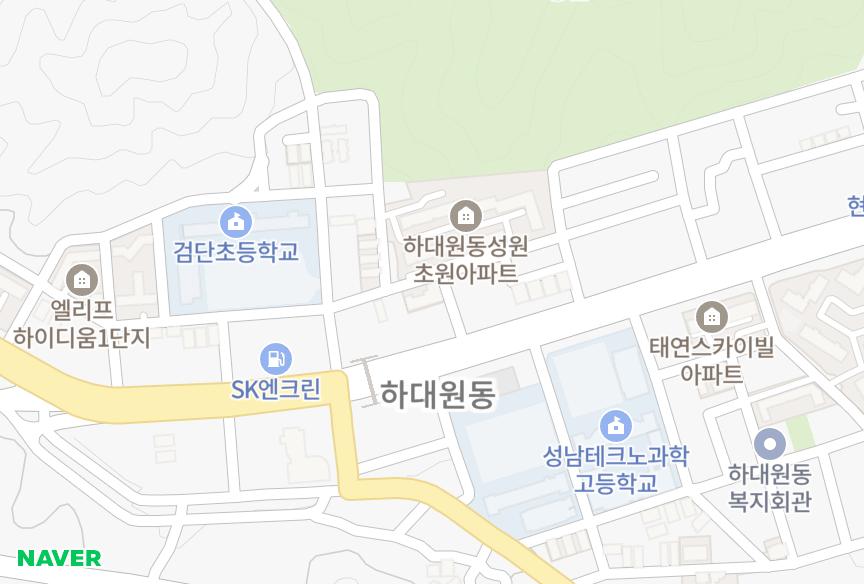 경기도 성남시 중원구 하대원동 가나2차1차 위치·실거래 시세 지도
