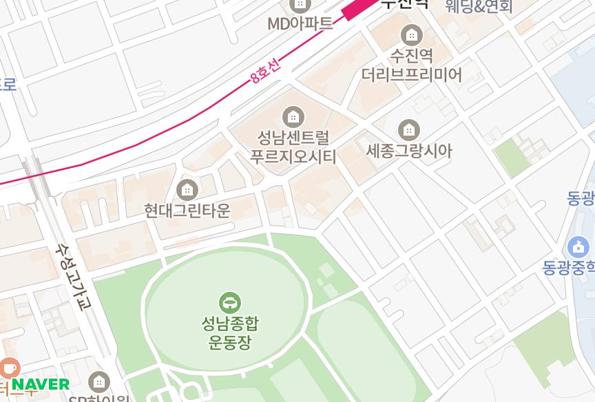 경기도 성남시 중원구 성남동 뉴타운 위치·실거래 시세 지도