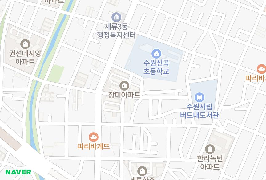 경기도 수원시 권선구 세류동 장미 위치·실거래 시세 지도