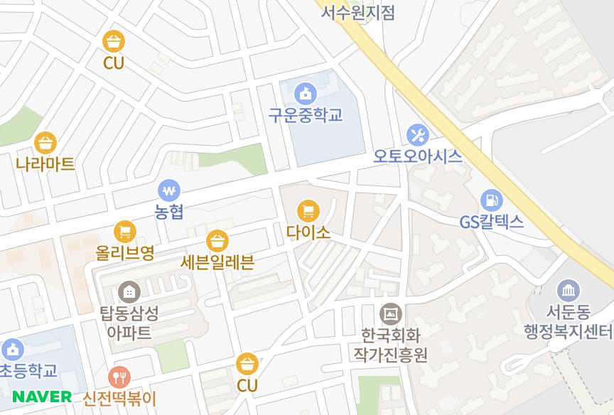 경기도 수원시 권선구 탑동 현대탑월드 위치·실거래 시세 지도