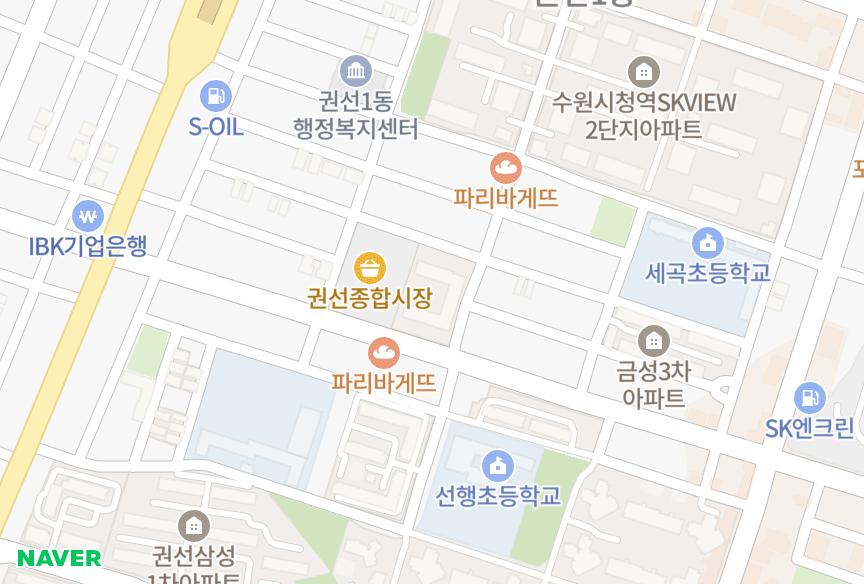 경기도 수원시 권선구 권선동 동산 위치·실거래 시세 지도
