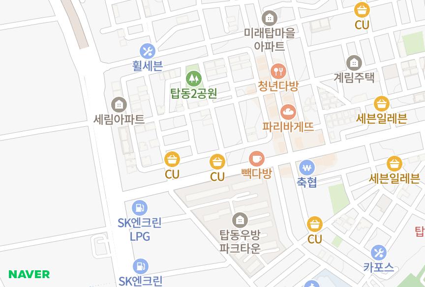 경기도 수원시 권선구 탑동 탑캐슬19차 위치·실거래 시세 지도