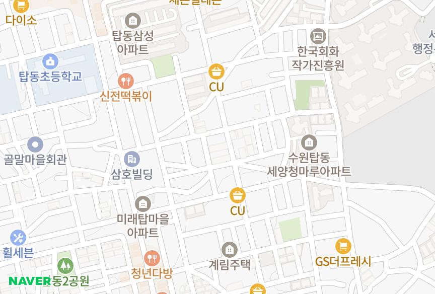 경기도 수원시 권선구 탑동 가림26차나동 위치·실거래 시세 지도