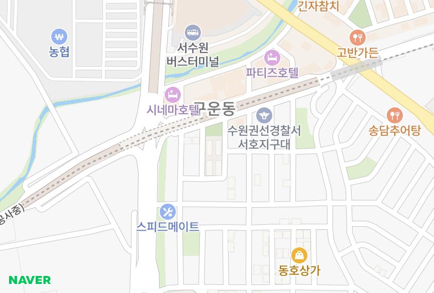 경기도 수원시 권선구 구운동 가림29차101동 위치·실거래 시세 지도