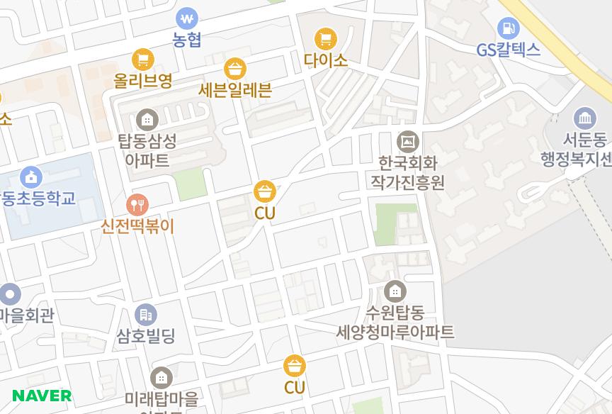 경기도 수원시 권선구 탑동 청우 위치·실거래 시세 지도