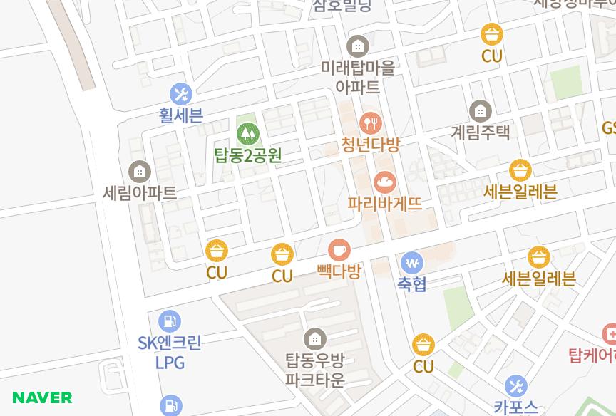 경기도 수원시 권선구 탑동 탑가림28차 위치·실거래 시세 지도