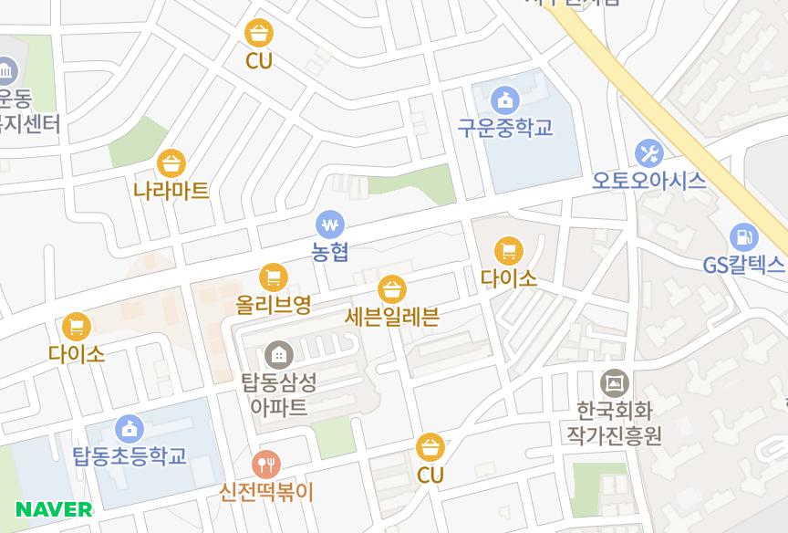 경기도 수원시 권선구 탑동 효림 위치·실거래 시세 지도