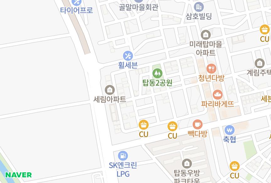 경기도 수원시 권선구 탑동 신성 위치·실거래 시세 지도