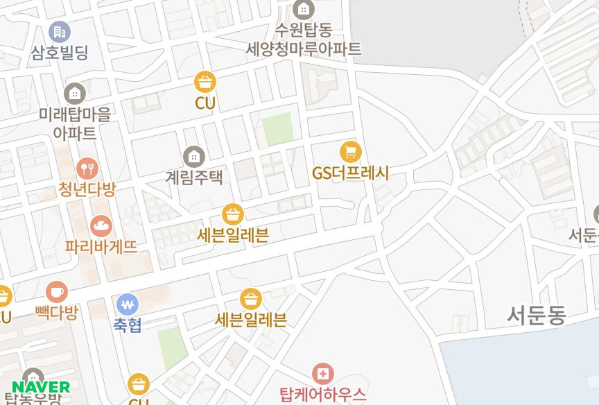 경기도 수원시 권선구 탑동 보림 위치·실거래 시세 지도