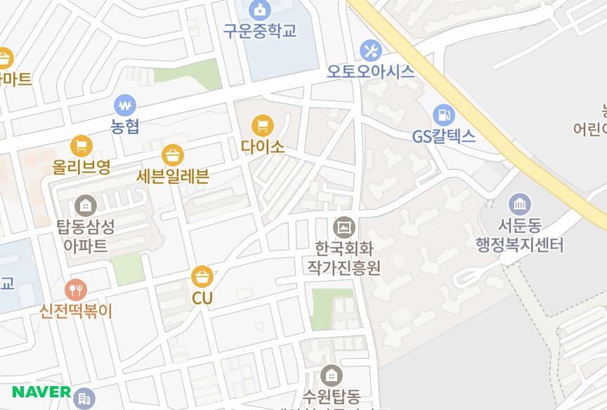 경기도 수원시 권선구 탑동 새롬 위치·실거래 시세 지도