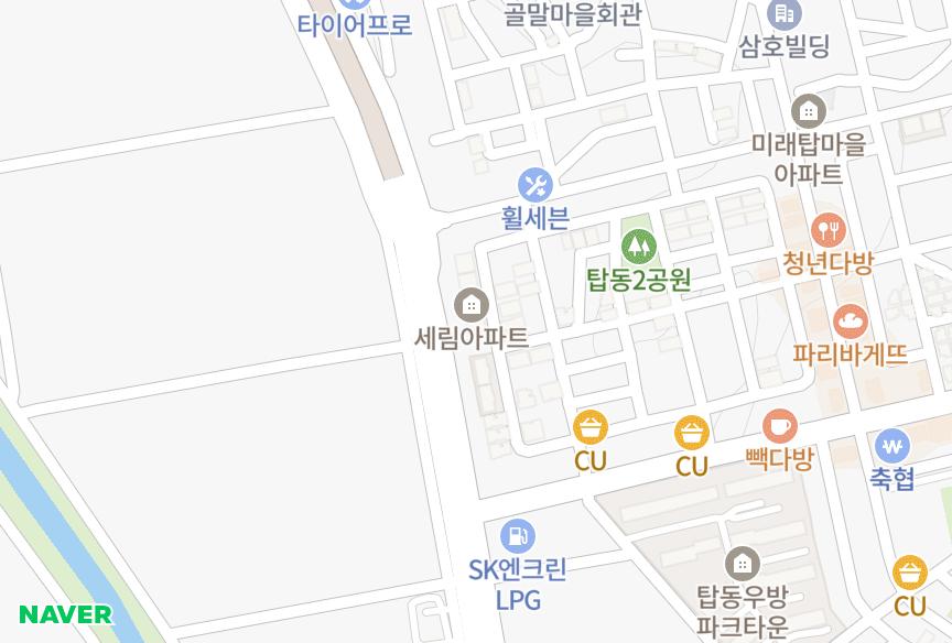 경기도 수원시 권선구 탑동 탑탑캐슬13차 위치·실거래 시세 지도