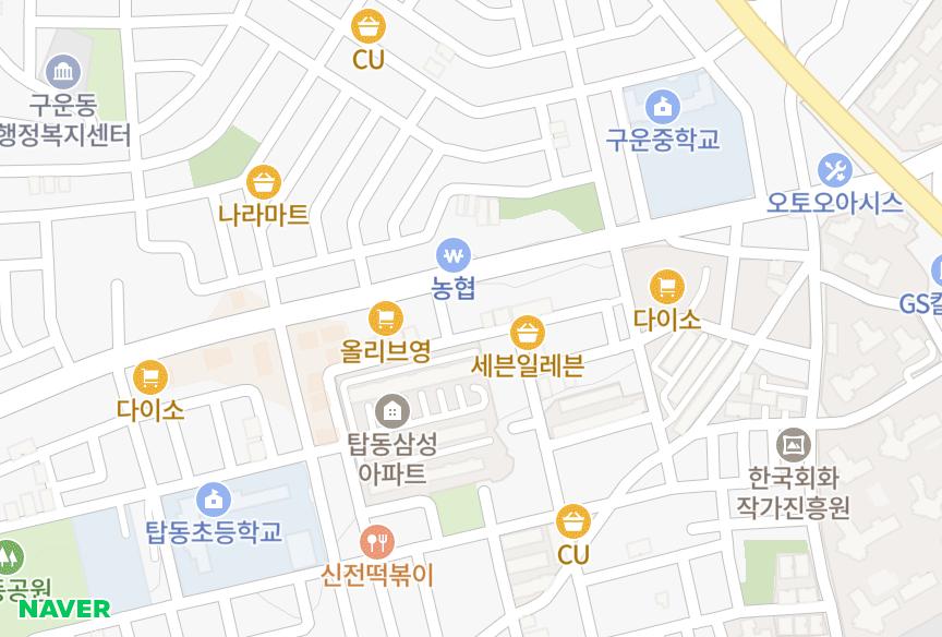 경기도 수원시 권선구 탑동 혜성 위치·실거래 시세 지도