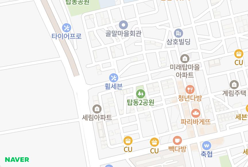 경기도 수원시 권선구 탑동 다림 위치·실거래 시세 지도