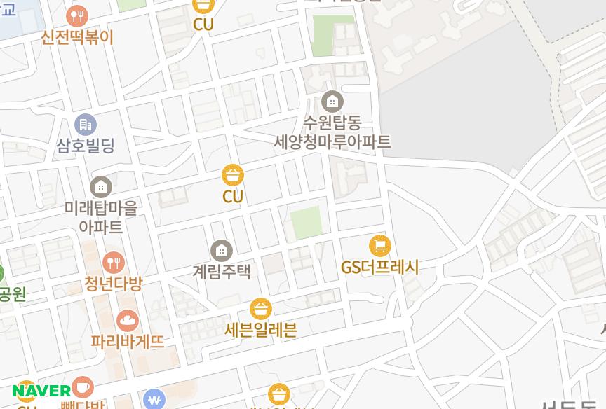 경기도 수원시 권선구 탑동 상아 위치·실거래 시세 지도