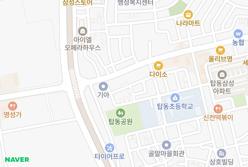 경기도 수원시 권선구 탑동 유일 위치·실거래 시세 지도