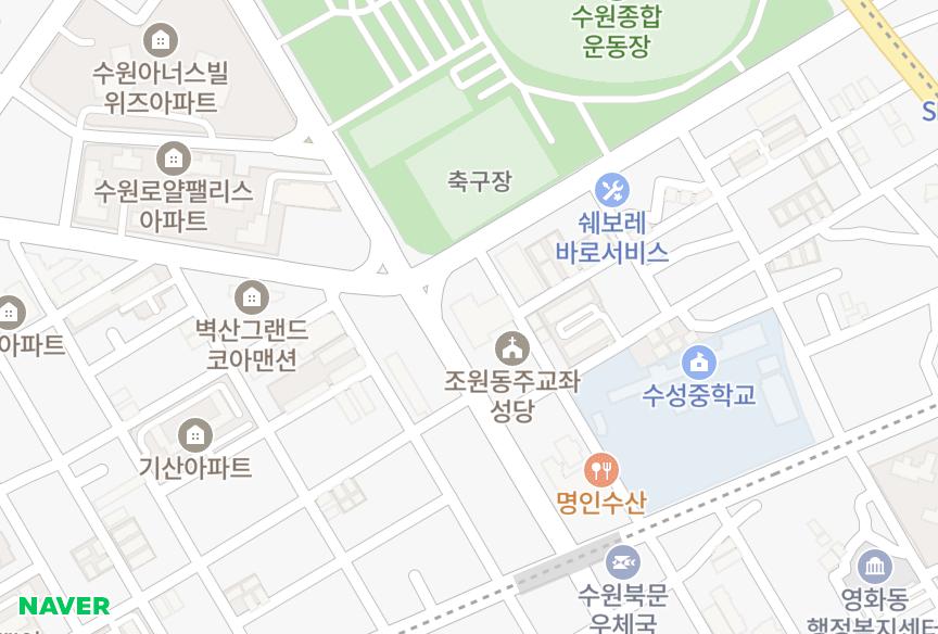 경기도 수원시 장안구 조원동 조원샤르망 위치·실거래 시세 지도