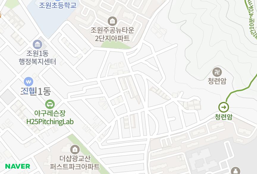 경기도 수원시 장안구 조원동 장안 위치·실거래 시세 지도