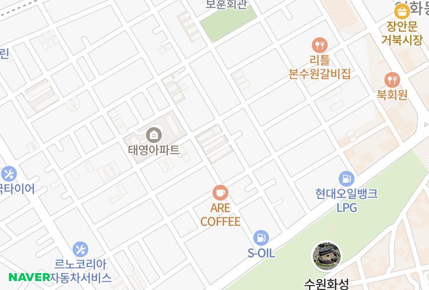 경기도 수원시 장안구 영화동 경원 위치·실거래 시세 지도