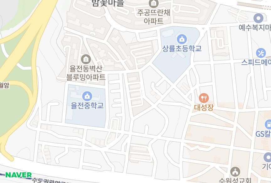경기도 수원시 장안구 율전동 장미5차 위치·실거래 시세 지도