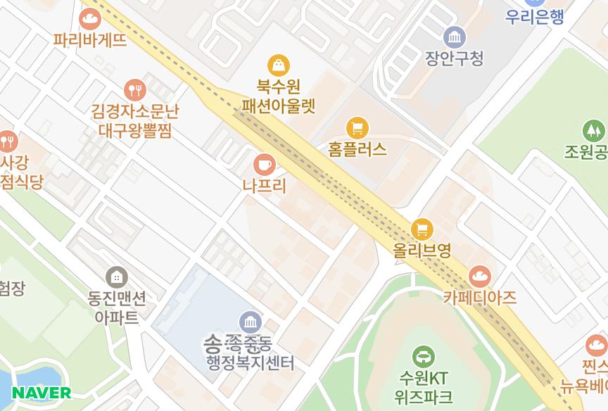 경기도 수원시 장안구 송죽동 동양파라곤 위치·실거래 시세 지도