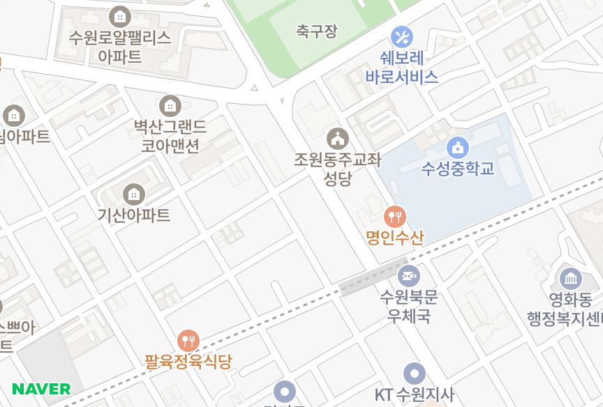 경기도 수원시 장안구 정자동 뜨레모아라이프 위치·실거래 시세 지도