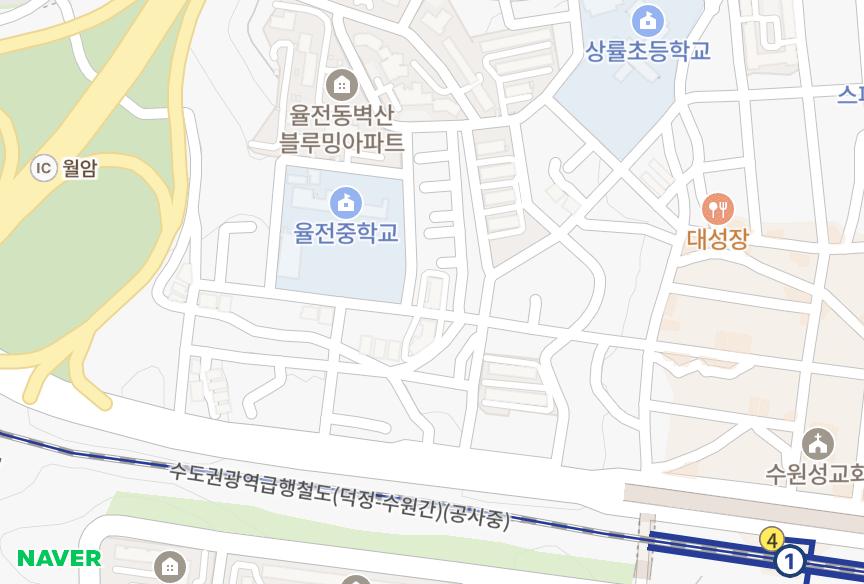 경기도 수원시 장안구 율전동 건우 위치·실거래 시세 지도
