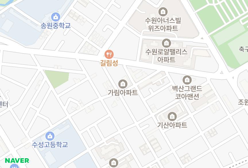 경기도 수원시 장안구 정자동 가림 위치·실거래 시세 지도