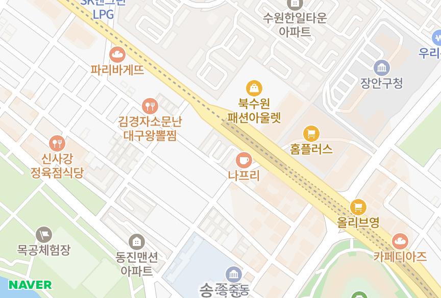 경기도 수원시 장안구 송죽동 대성 위치·실거래 시세 지도