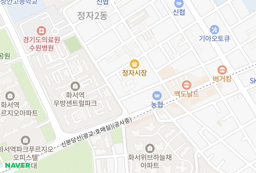 경기도 수원시 장안구 정자동 희성연인 위치·실거래 시세 지도