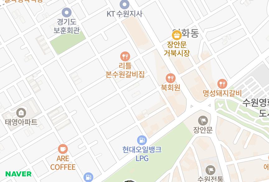 경기도 수원시 장안구 영화동 공우 위치·실거래 시세 지도