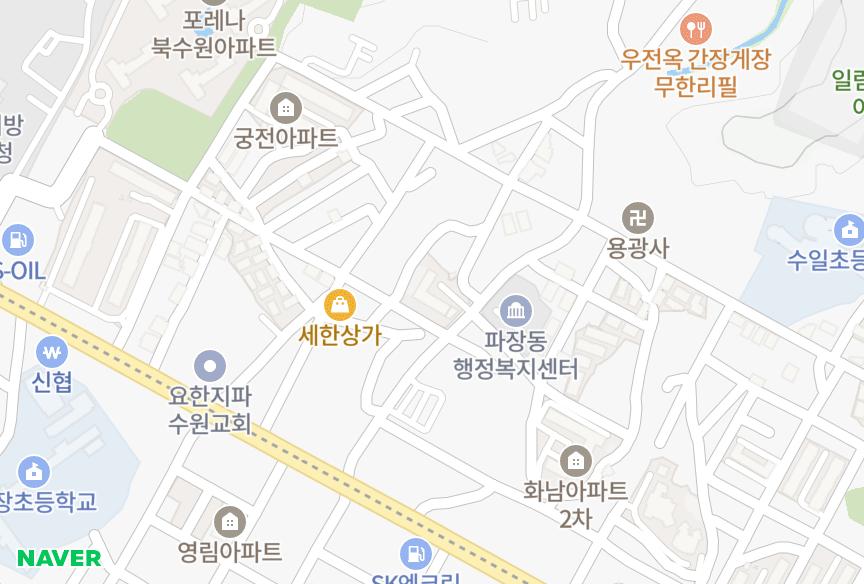 경기도 수원시 장안구 파장동 익주 위치·실거래 시세 지도