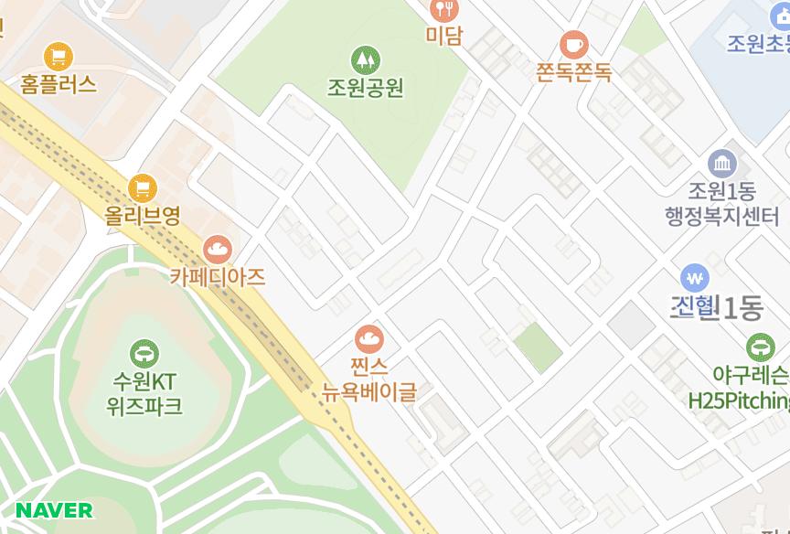 경기도 수원시 장안구 조원동 형우럭스빌 위치·실거래 시세 지도